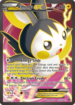 Emolga EX (143 Full Art) 143/146 - XY Holofoil