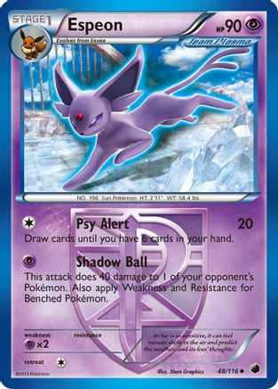 Espeon 48/116 - Plasma Freeze Reverse Holofoil