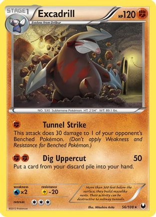 Excadrill 56/108 - Dark Explorers Reverse Holofoil