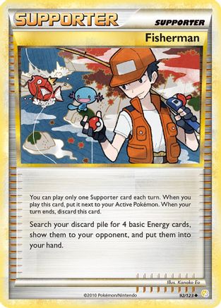 Fisherman 92/123 - HeartGold & SoulSilver Reverse Holofoil