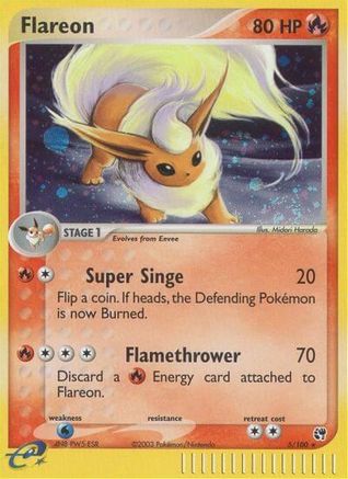 Flareon 5/100 - Sandstorm Holofoil