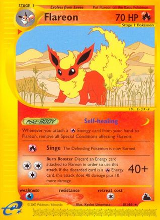 Flareon 8/144 - Skyridge Reverse Holofoil