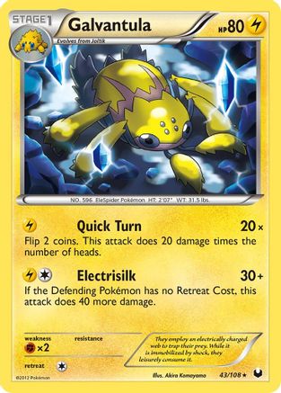 Galvantula 43/108 - Dark Explorers Reverse Holofoil