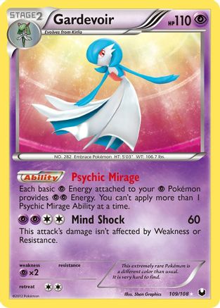 Gardevoir 109/108 - Dark Explorers Holofoil