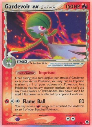 Gardevoir ex δ 93/101 - Dragon Frontiers Holofoil