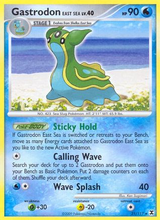 Gastrodon East Sea 21/111 - Rising Rivals Reverse Holofoil