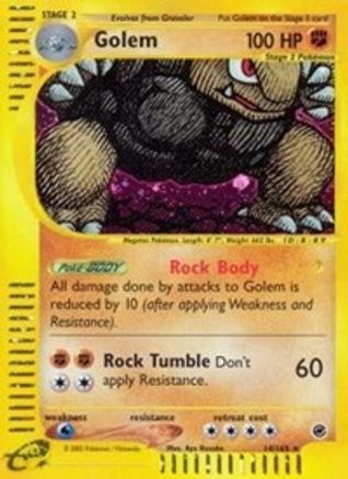 Golem 14/165 - Expedition Base Set Reverse Holofoil