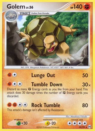 Golem 19/99 - Arceus Reverse Holofoil