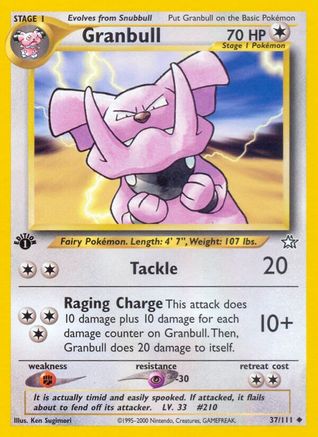 Granbull 37/111 - Neo Genesis 1st Edition