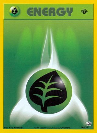 Grass Energy 108/111 - Neo Genesis 1st Edition