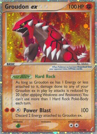 Groudon ex 93/100 - Crystal Guardians Holofoil