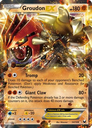 Groudon-EX 54/108 - Dark Explorers Holofoil