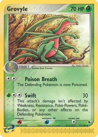 Grovyle 31/109 - Ruby & Sapphire Reverse Holofoil