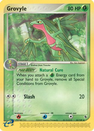 Grovyle 32/109 - Ruby & Sapphire Reverse Holofoil