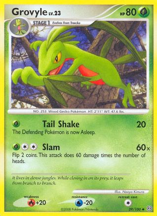 Grovyle 39/100 - Stormfront Reverse Holofoil