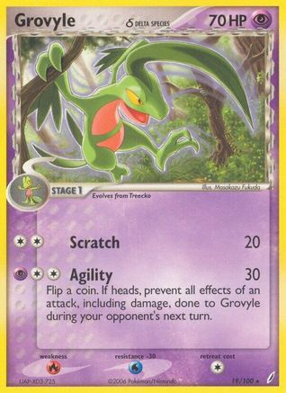 Grovyle δ 19/100 - Crystal Guardians