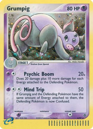 Grumpig 6/97 - Dragon Holofoil