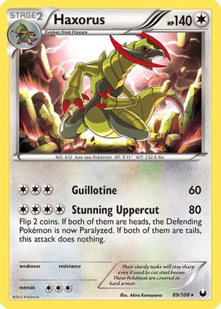 Haxorus 89/108 - Dark Explorers Holofoil