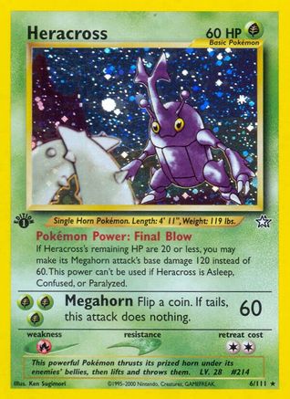 Heracross 6/111 - Neo Genesis 1st Edition Holofoil