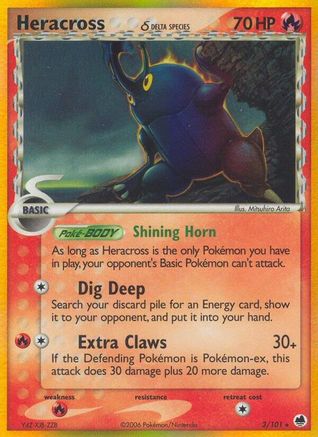 Heracross δ 3/101 - Dragon Frontiers Reverse Holofoil