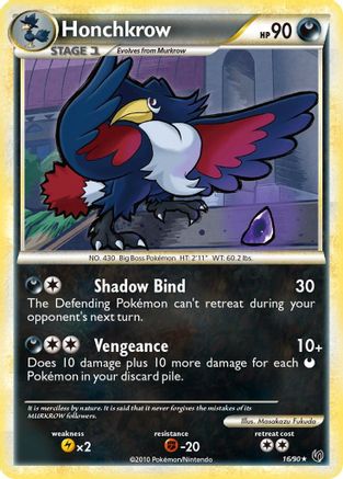 Honchkrow 16/90 - HSUndaunted Reverse Holofoil