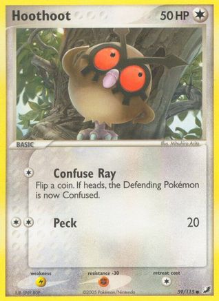 Hoothoot 59/115 - Unseen Forces Reverse Holofoil