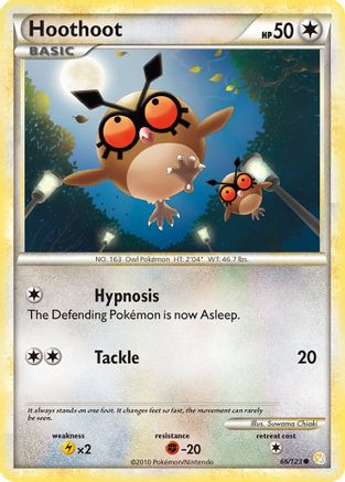 Hoothoot 66/123 - HeartGold SoulSilver Reverse Holofoil
