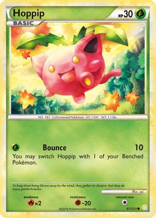 Hoppip 67/123 - HeartGold SoulSilver Reverse Holofoil