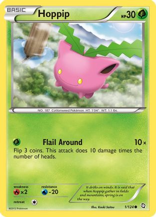 Hoppip 1/124 - Dragons Exalted Reverse Holofoil