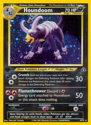 Houndoom 4/75 - Neo Discovery 1st Edition Holofoil