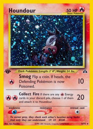 Houndour 5/75 - Neo Discovery 1st Edition Holofoil