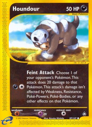 Houndour 87/147 - Aquapolis Reverse Holofoil