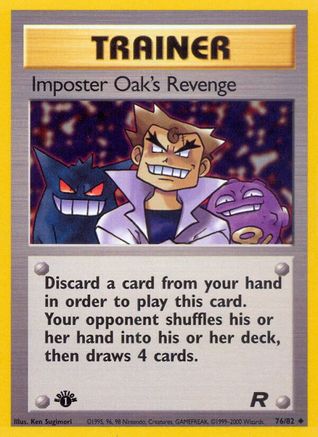 Imposter Oak's Revenge 76/82 - Team Rocket 1st Edition