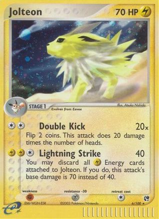 Jolteon 6/100 - Sandstorm Holofoil