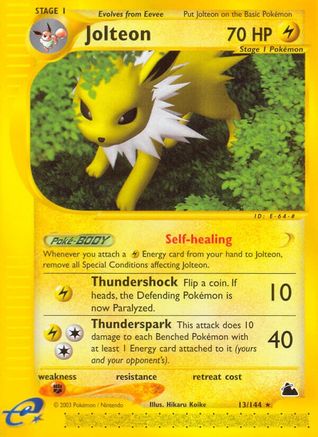 Jolteon 13/144 - Skyridge Reverse Holofoil