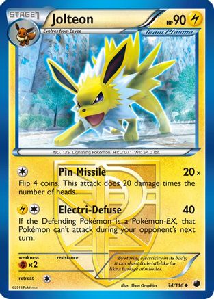 Jolteon 34/116 - Plasma Freeze