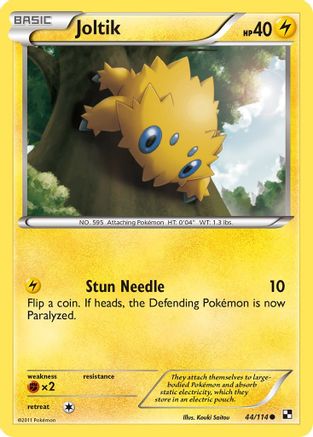 Joltik 44/114 - Black & White Reverse Holofoil