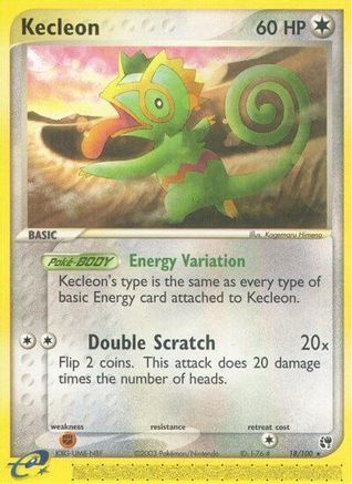 Kecleon 18/100 - Sandstorm Reverse Holofoil