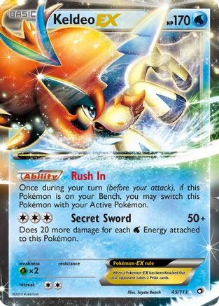 Keldeo EX 45/113 - Legendary Treasures Holofoil