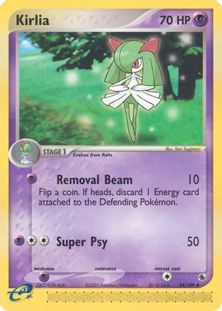 Kirlia 34/109 - Ruby & Sapphire Reverse Holofoil