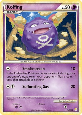 Koffing 70/123 - HeartGold & SoulSilver Reverse Holofoil