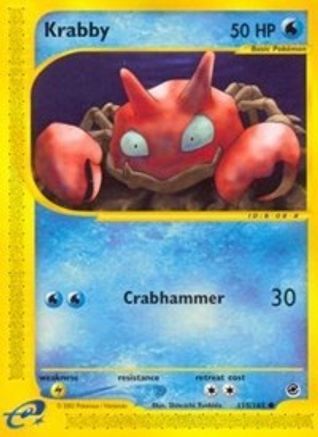 Krabby 115/165 - Expedition Base Set Reverse Holofoil