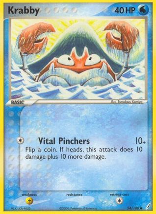 Krabby 54/100 - Crystal Guardians Reverse Holofoil