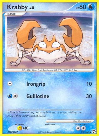 Krabby 75/106 - Great Encounters Reverse Holofoil