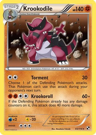 Krookodile 65/114 - Black & White Holofoil