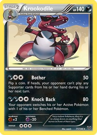 Krookodile 71/146 - XY Reverse Holofoil