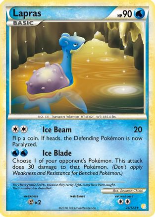 Lapras 24/123 - HeartGold SoulSilver Reverse Holofoil