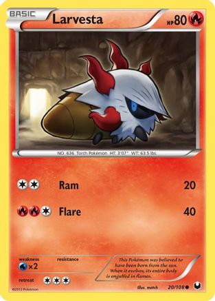 Larvesta (20) 20/108 - Dark Explorers
