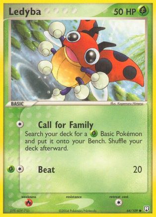 Ledyba 64/109 - Team Rocket Returns Reverse Holofoil