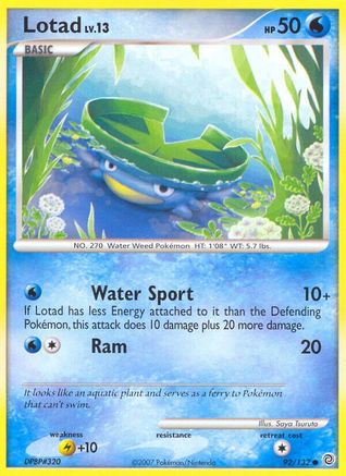 Lotad 92/132 - Secret Wonders Reverse Holofoil